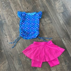 Modli Girls Swim Shirt and Skirt/Skort